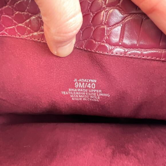 Jlo Jennifer Lopez Dark Red Adalynn Tall Stiletto Boots (Sz 9) - Picture 9 of 12